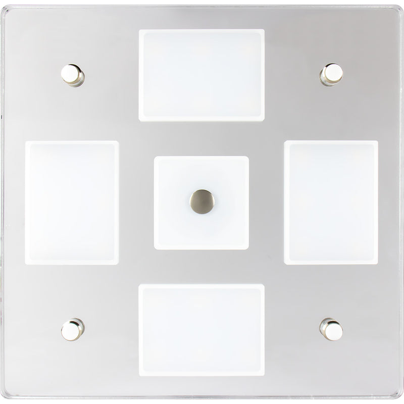 SeaDog Square LED Mirror Light wOnOff Dimmer  White  Blue 4018403