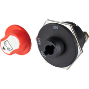 SeaDog Mini Battery Switch Key wRemovable Knob  32V  300A 4227301
