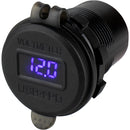SeaDog Round USB  USBC Power Socket wHidden Voltmeter 4265181