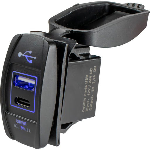 SeaDog USB  USBC Rocker Switch Style Power Socket 4265211