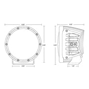 RIGID Industries 360 Series 6 Spot wAmber Pro Lens  Pair 36210