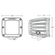 RIGID Industries DSeries Spot wAmber Pro Lens  Pair 20252