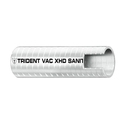 Trident Marine 1 x 50 Box VAC XHD Sanitation Hose  Hard PVC Helix  White 1481006