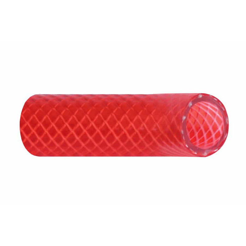 Trident Marine 12 x 50 Boxed Reinforced PVC FDA Hot Water Feed Line Hose  Drinking Water Safe  Translucent Red 1660126