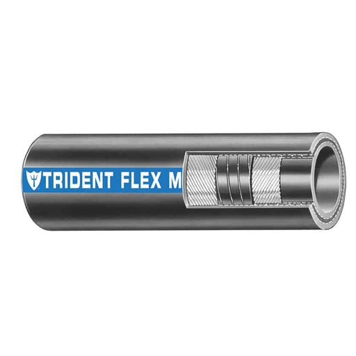 Trident Marine 1 x 50 Coil Flex Marine Wet Exhaust  Water Hose  Black 1001006