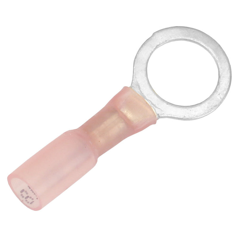 Pacer 2218 AWG Heat Shrink Ring Terminal  38 Stud Size  25 Pack TE1838R25
