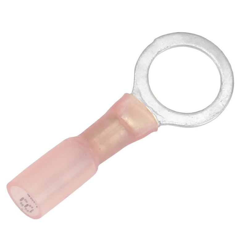 Pacer 2218 AWG Heat Shrink Ring Terminal  38 Stud Size  100 Pack TE1838R100