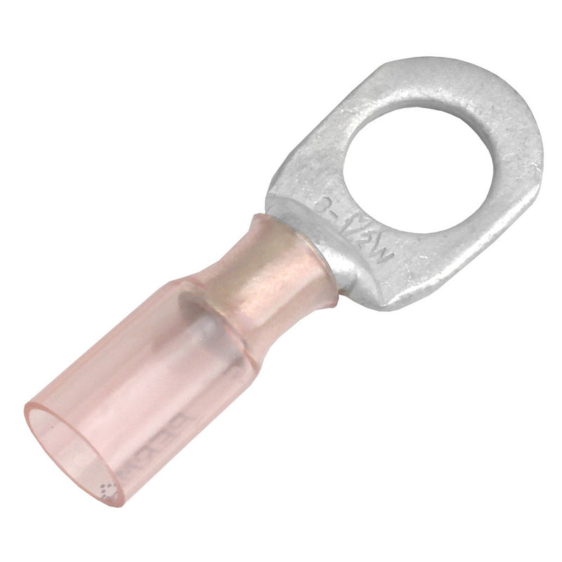 Pacer 8 AWG Heat Shrink Ring Terminal  12 Stud Size  25 Pack TE812R25